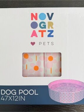 Novogratz Pets Pink Floral Dog Pool - 47x12in